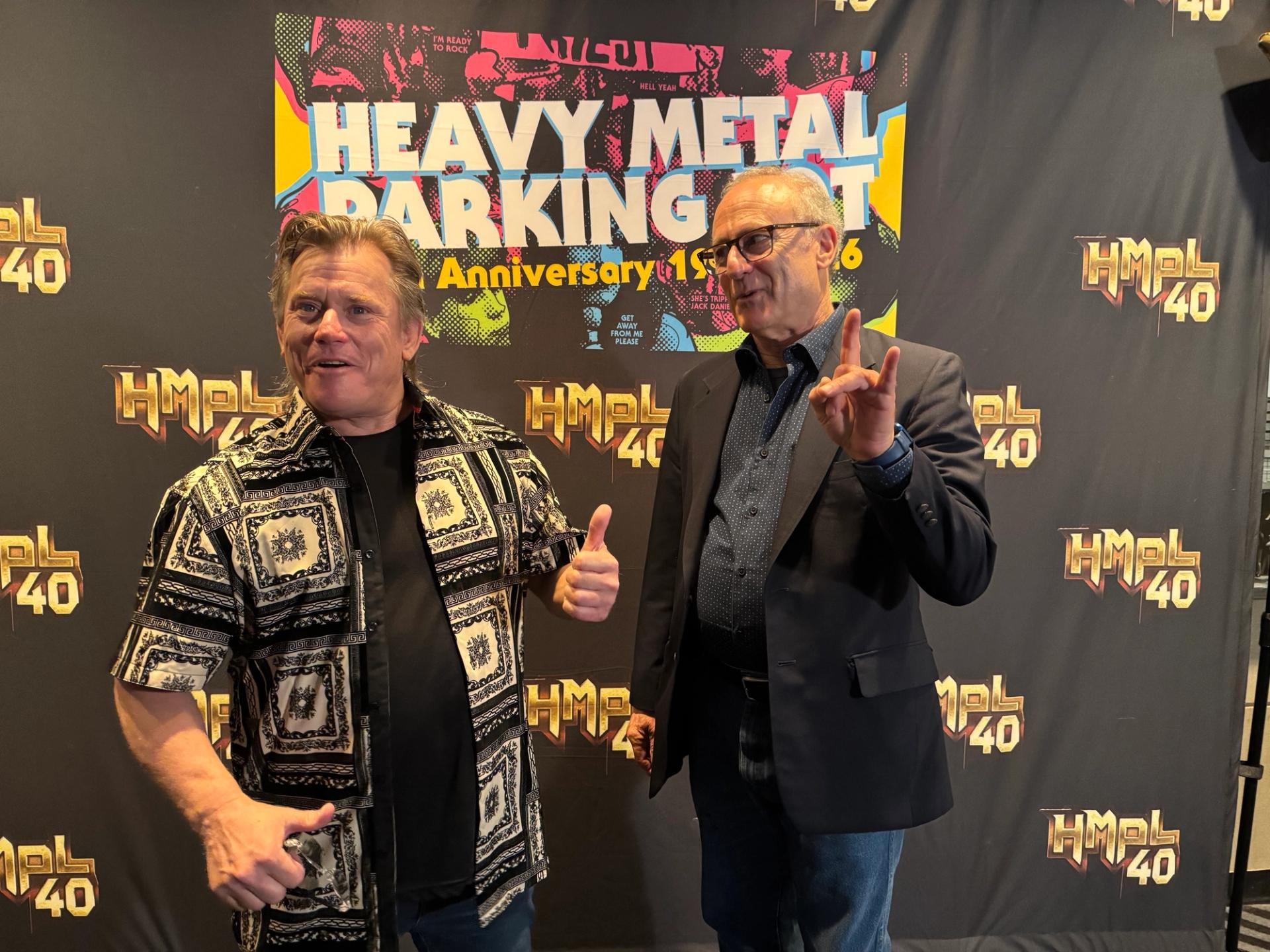 David Helvey and filmmaker John Heyn before the screening. (Elana Gordon)