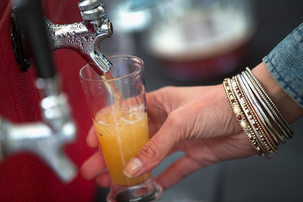 Beer being poured at a craft beer fest at Soldier Field in 2015.