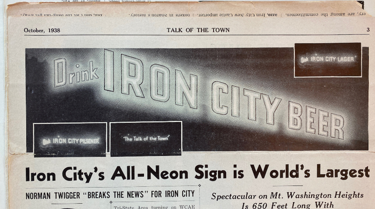 History of Pittsburgh's Iron City Beer Sign City Cast Pittsburgh