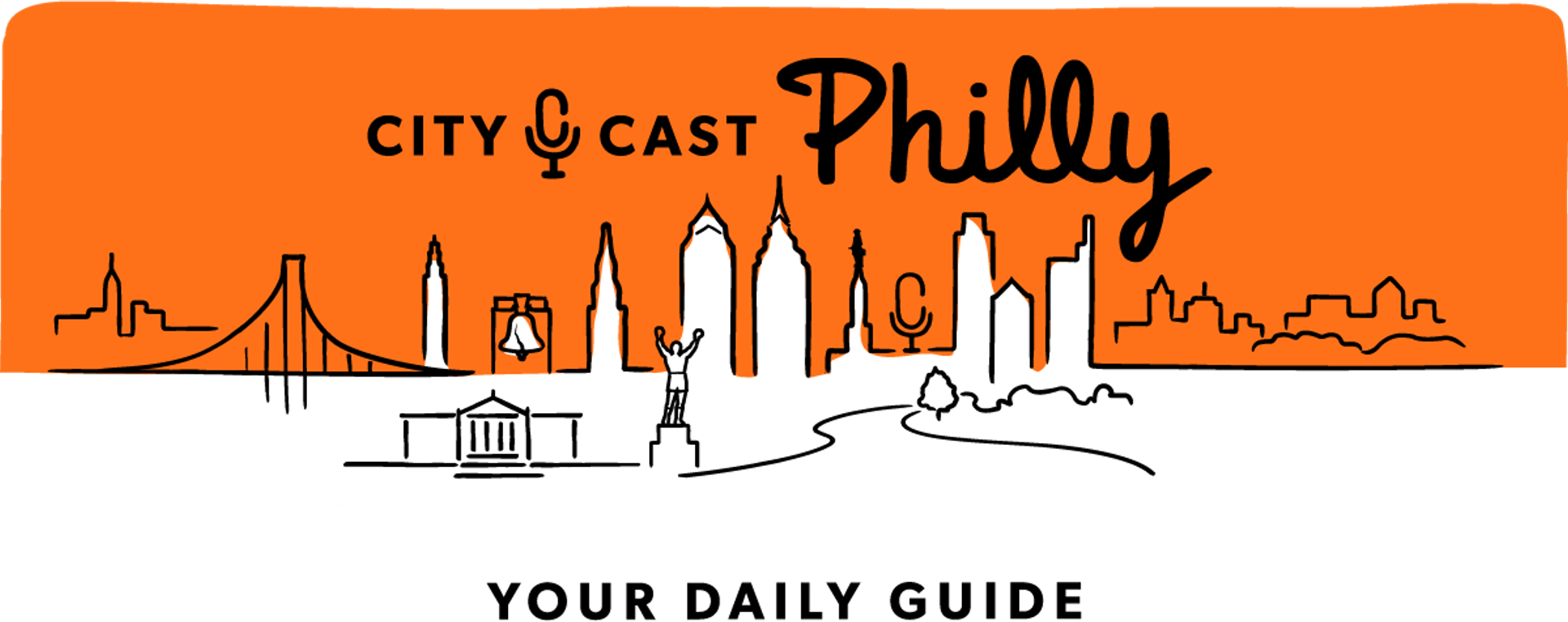 City Cast Philly with an illustrated skyline.