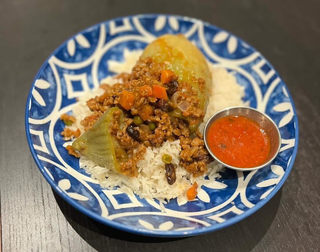 A plate of Peruvian food from Manny's Philly.