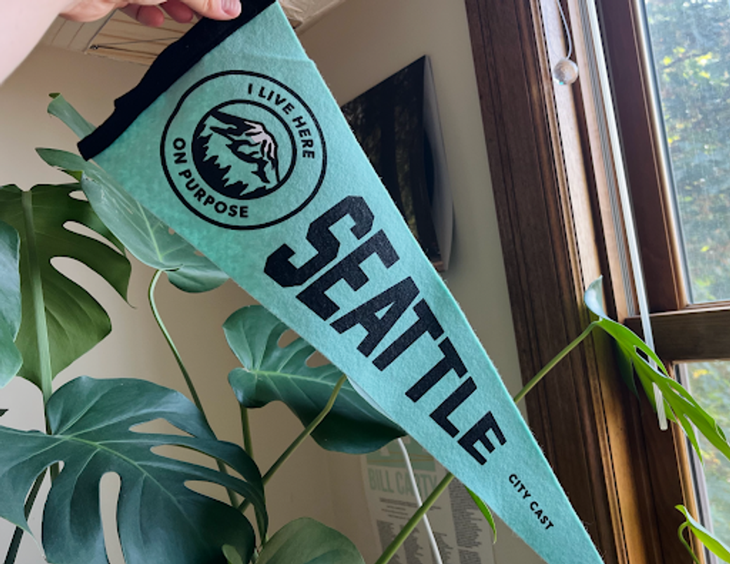 A pennant reading "Seattle."