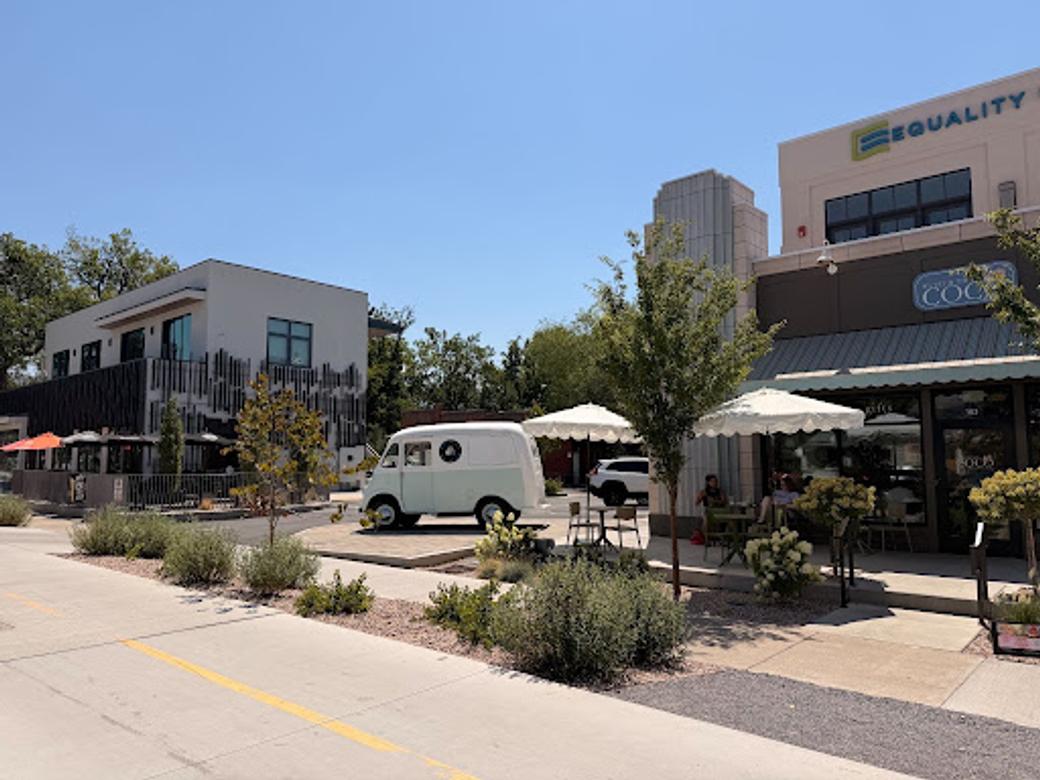 Some of the businesses on Milk Block: Neighbors Bar, Equality Utah, and Better Than Coco. 
