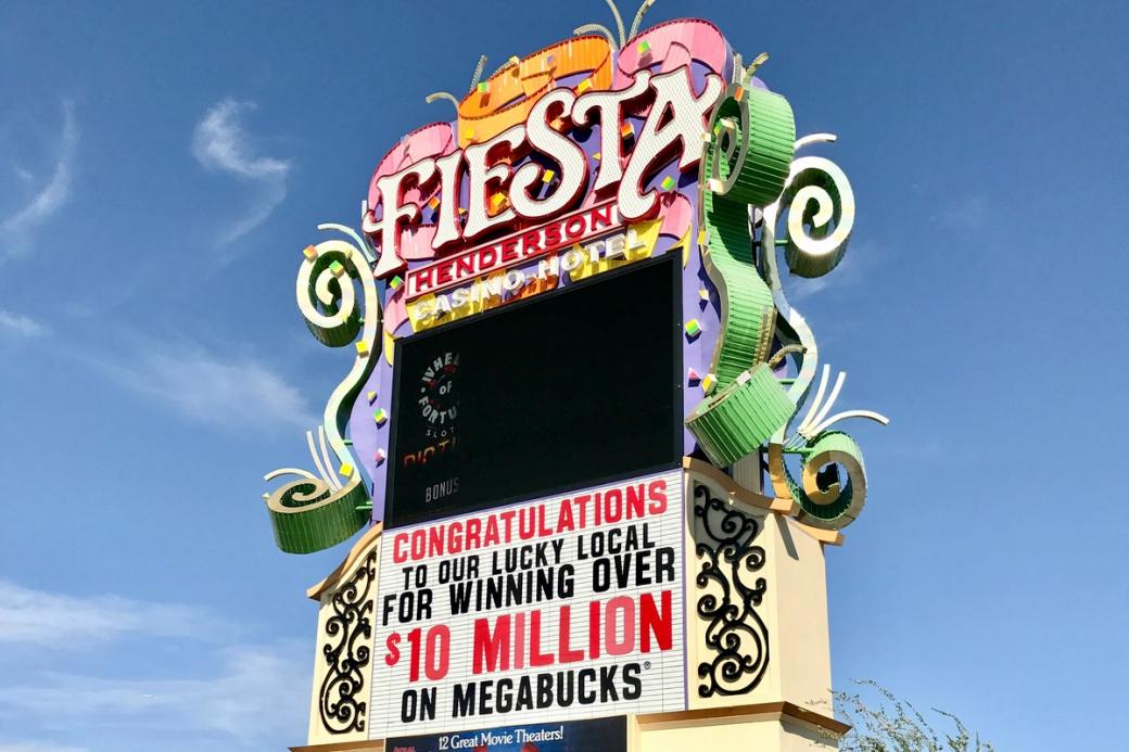 Sign for the Fiesta Casino and Hotel.