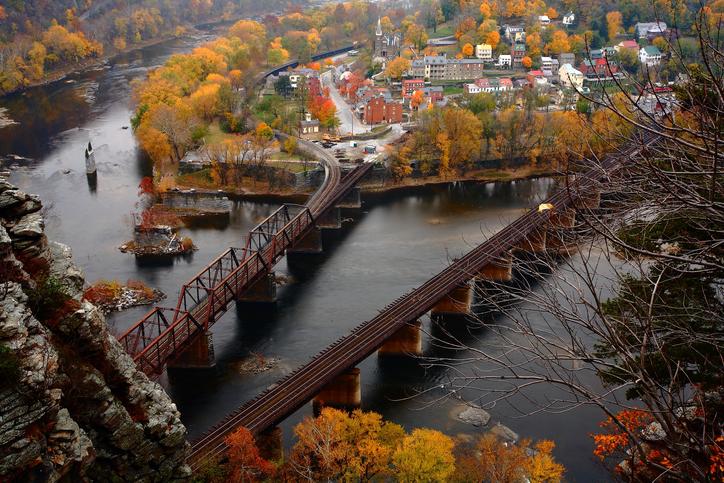 Harper’s Ferry during peak foliage season.