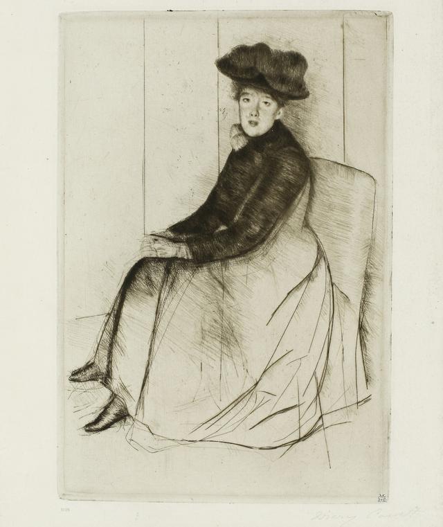 Reflection by Mary Cassatt, 1890