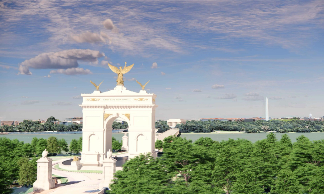 A rendering of President Trump's proposed arch.