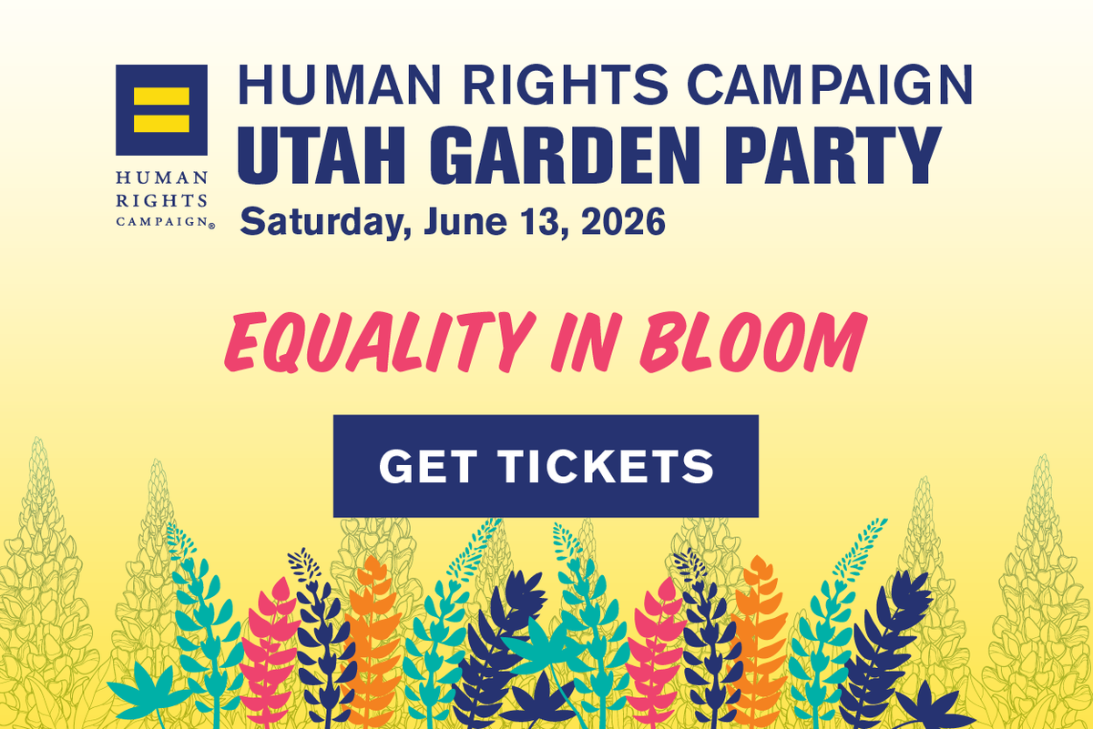 Display ad for the Human Rights Campaign: Utah Garden Party 