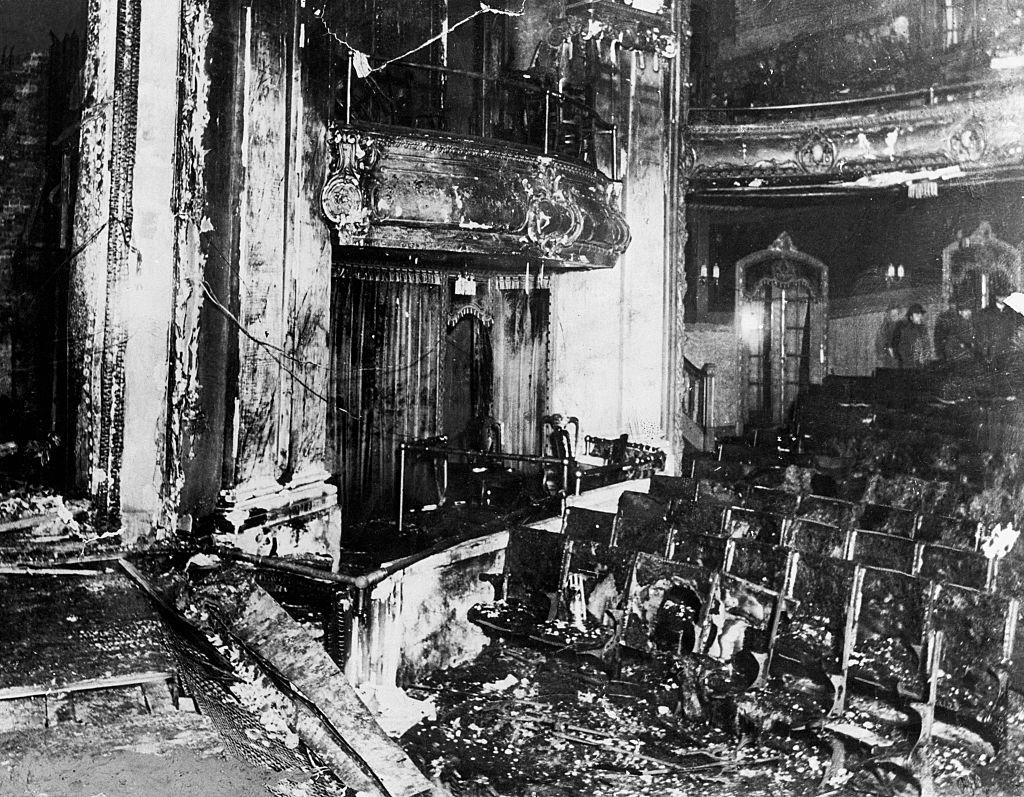 Is the Iroquois Theatre Fire a historic tragedy or scary story? (Bettmann / Getty)