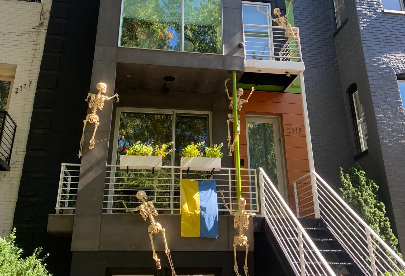 pole dancing skeleton.