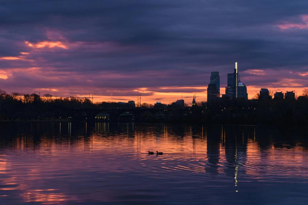 Skyline view over the Schulykill River