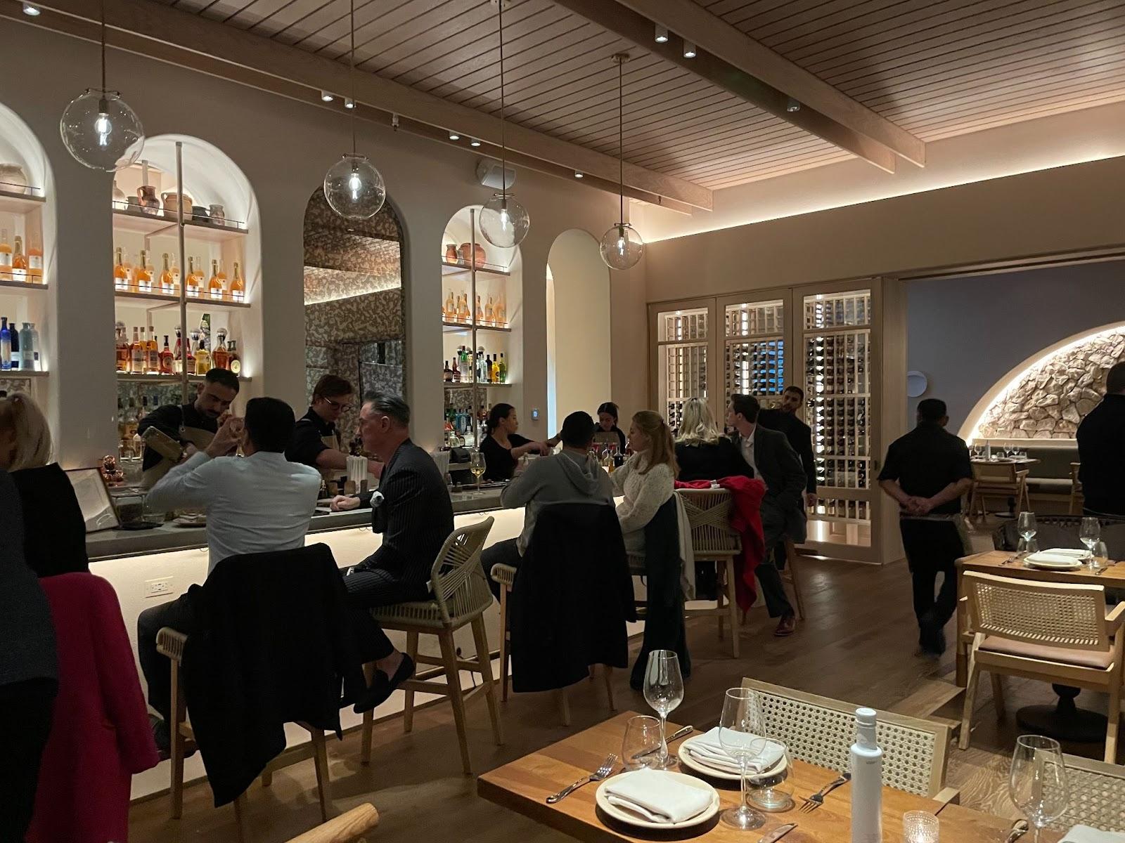 Balos Estiatorio dining room.