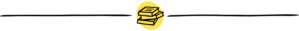 Divider featuring an illustration of books