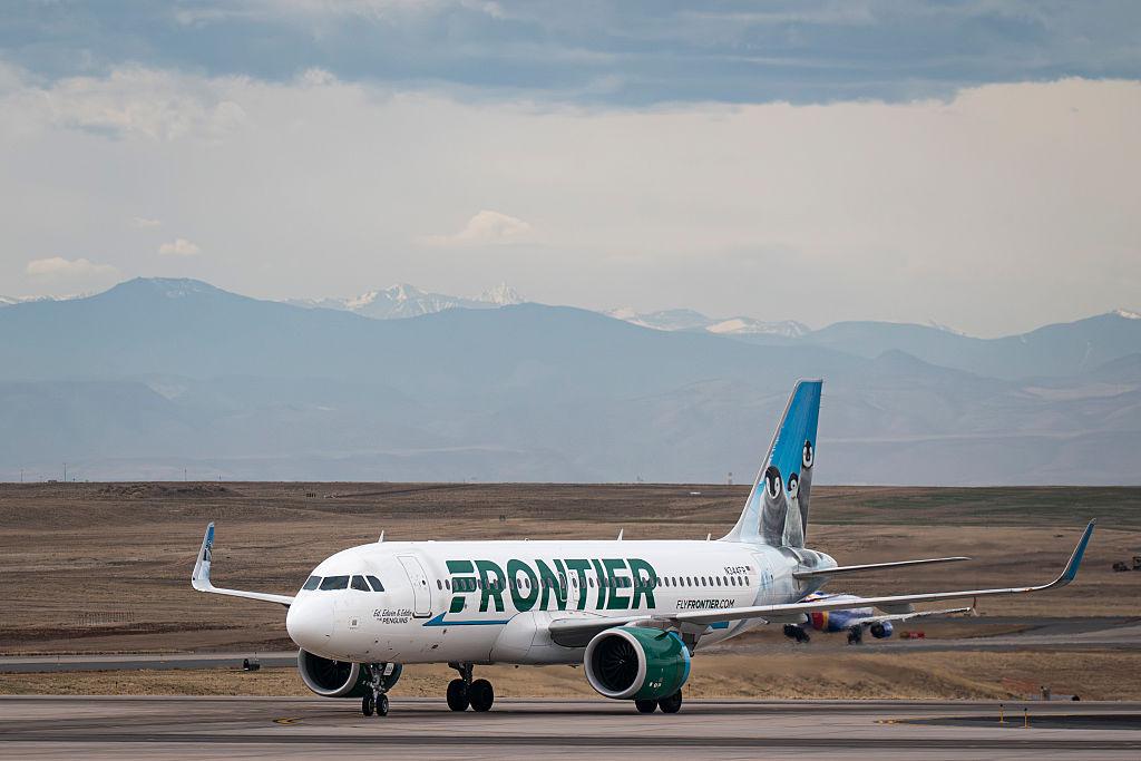 Frontier plane at Denver airport