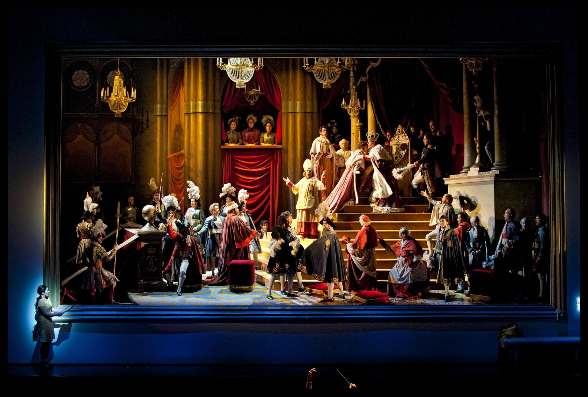 Performances on stage recreating a painting