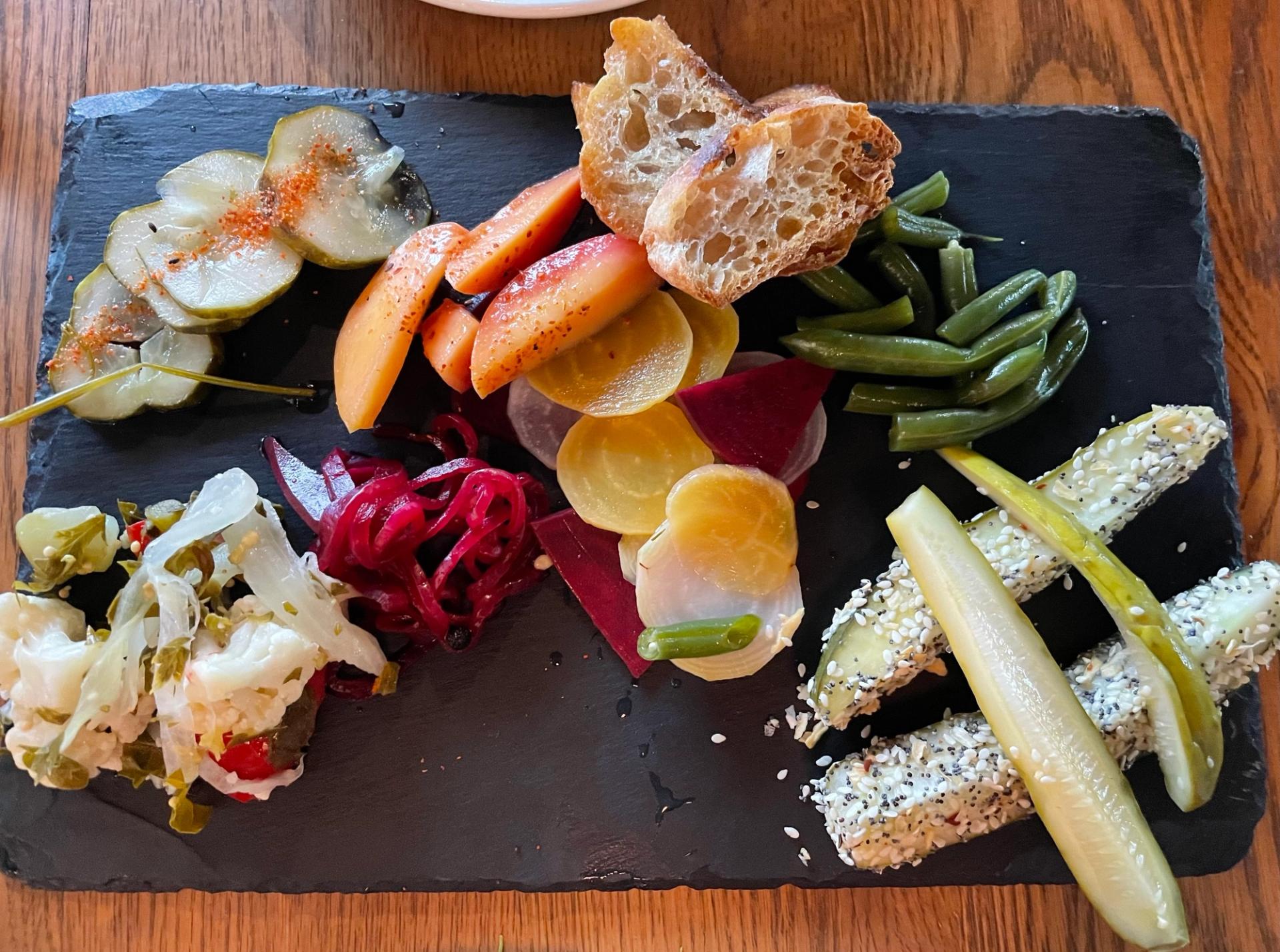 A pickle plate from the VanFrankenPrüss pop-up at Scratch and Co. (Francesca Dabecco / City Cast Pittsburgh)
