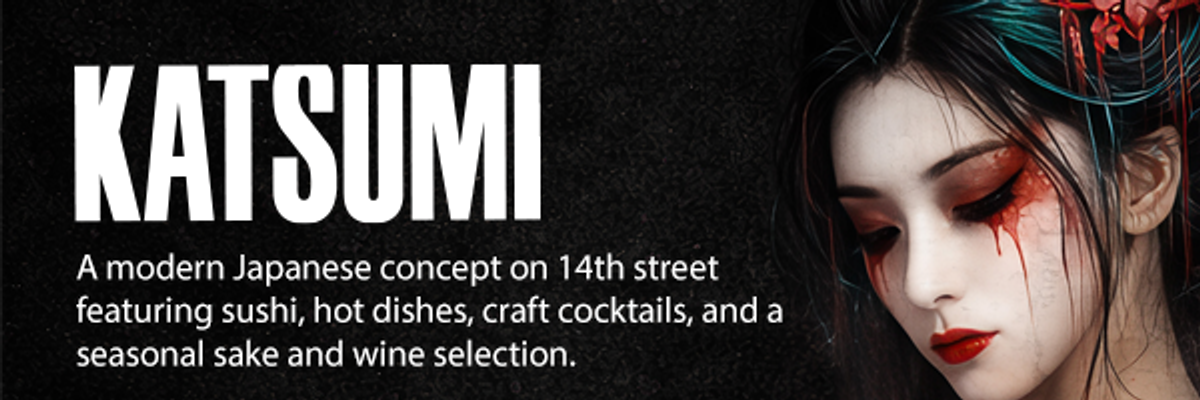 Display ad for KATSUMI; a modern Japanese concept