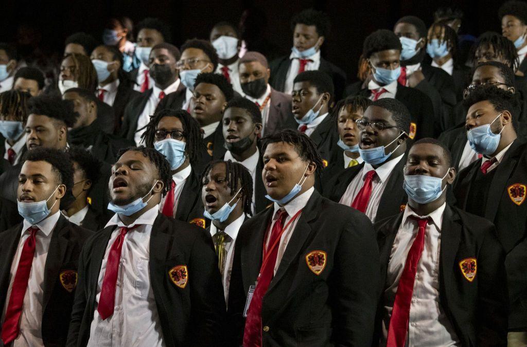 Students at Urban Prep Academy in Englewood in 2022