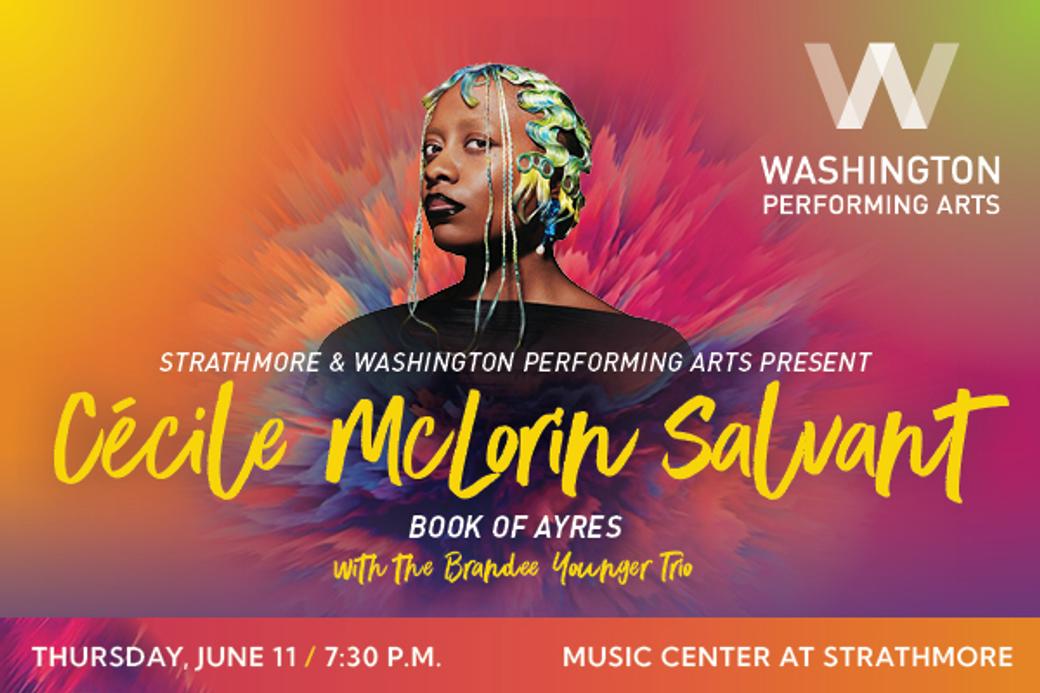 Display ad for Washington Performing Arts; Cécile McLorin Salvant