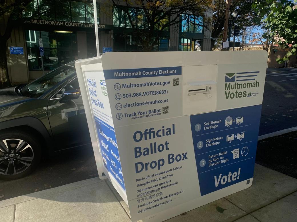 Multnomah County ballot drop drop box