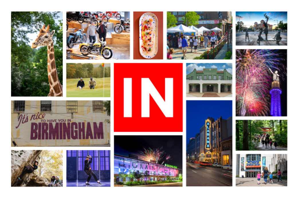 A collage of images from Birmingham, Alabama