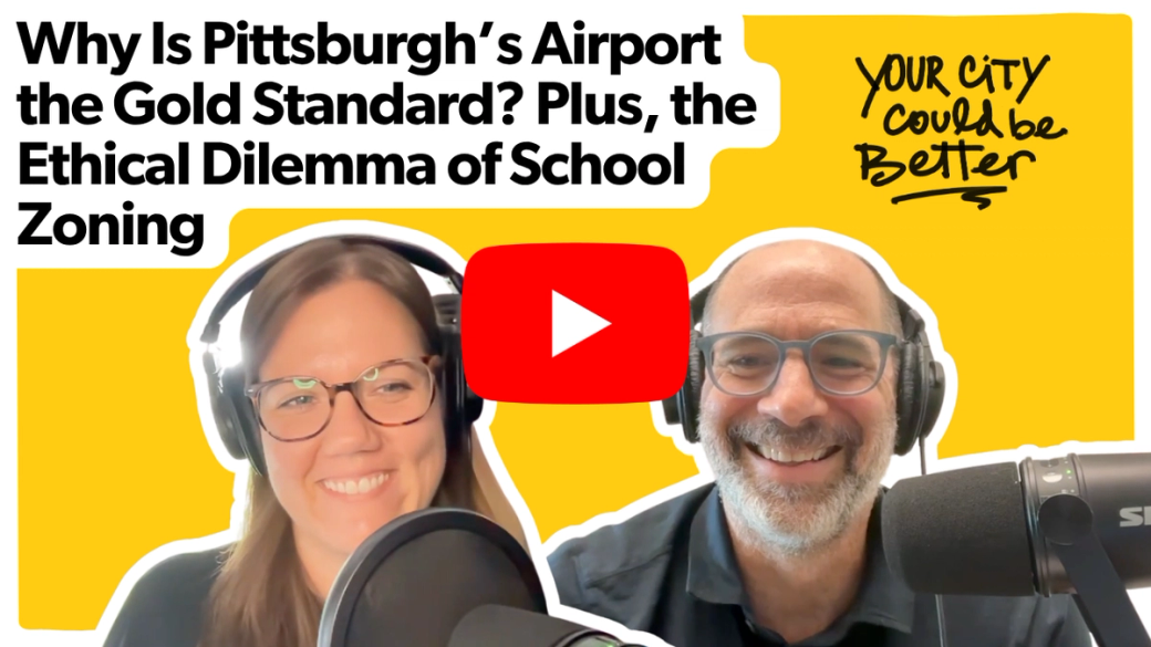 YouTube thumbnail showing David and Megan smiling, with show title and logo on top