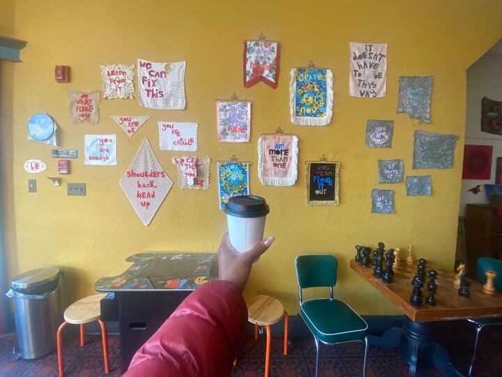 The inside of Eremita Cafe.