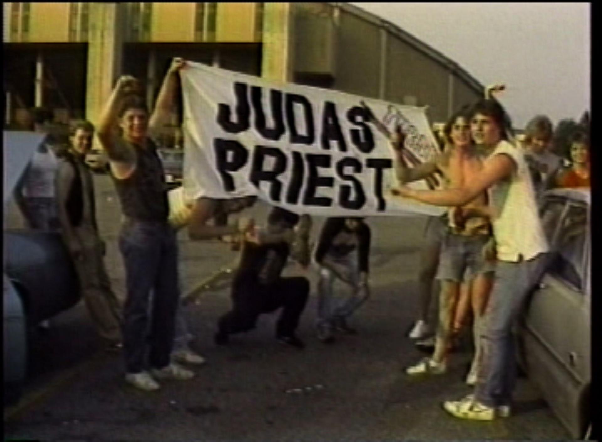 Filmmaker John Heyn brought out a similar banner for the 40th anniversary screening. (Still courtesy of filmmakers)