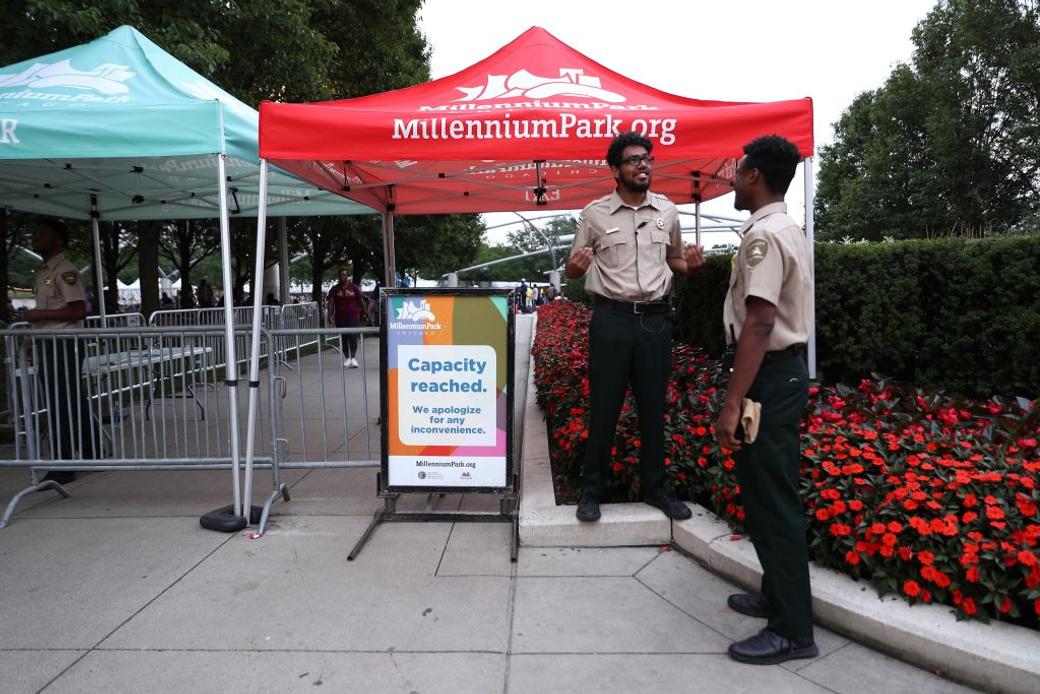 Millennium Park reached capacity during a movie in the park in 2018