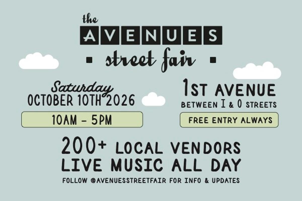 Display ad for Avenues Street Fair