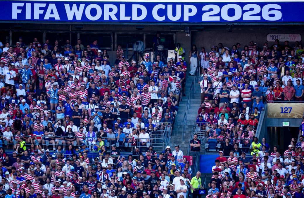 An image of fans at the U.S. vs Belgium game earlier this week