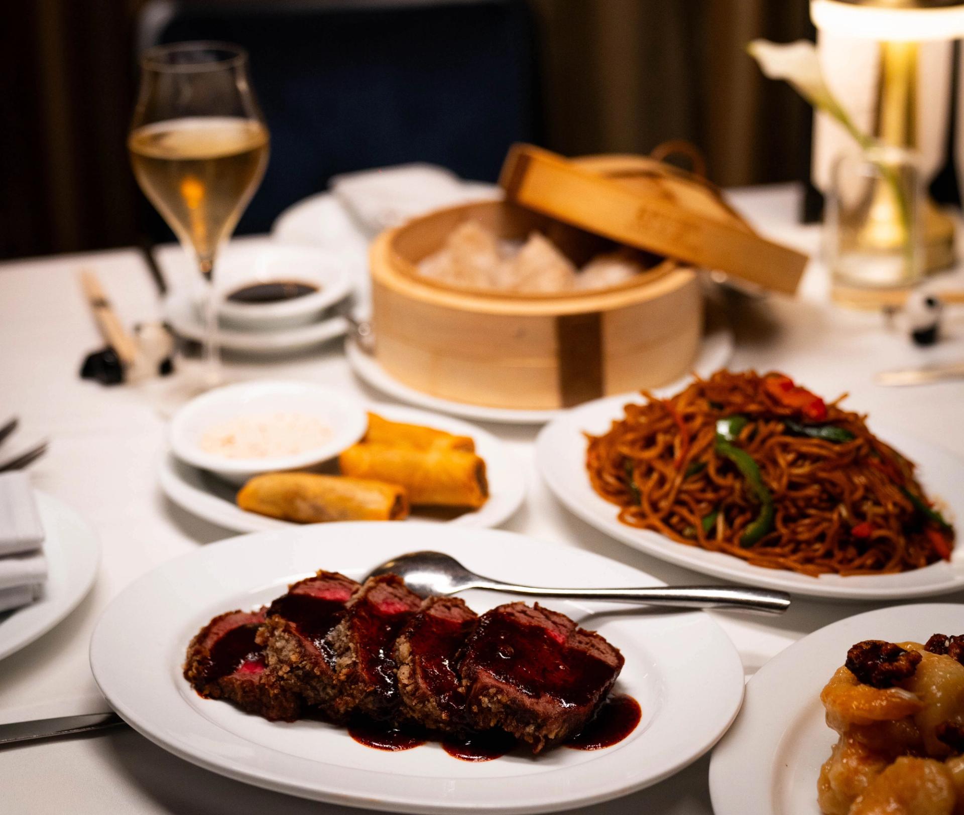 Some of the dishes at Phillipe Chow’s 16-course tasting menu.