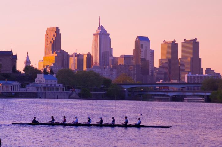 Rowers on the Schuylkill River. (Bob Krist/Getty Images)