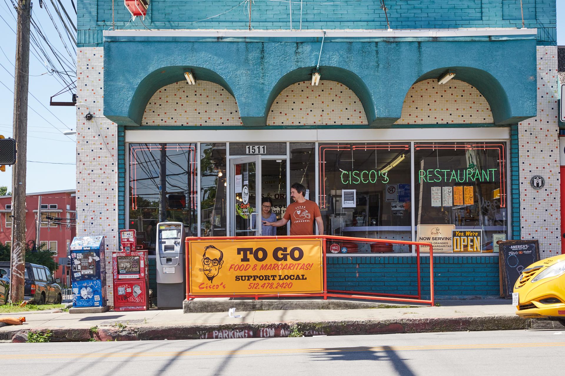 The facade of Cisco's on East Sixth Street.