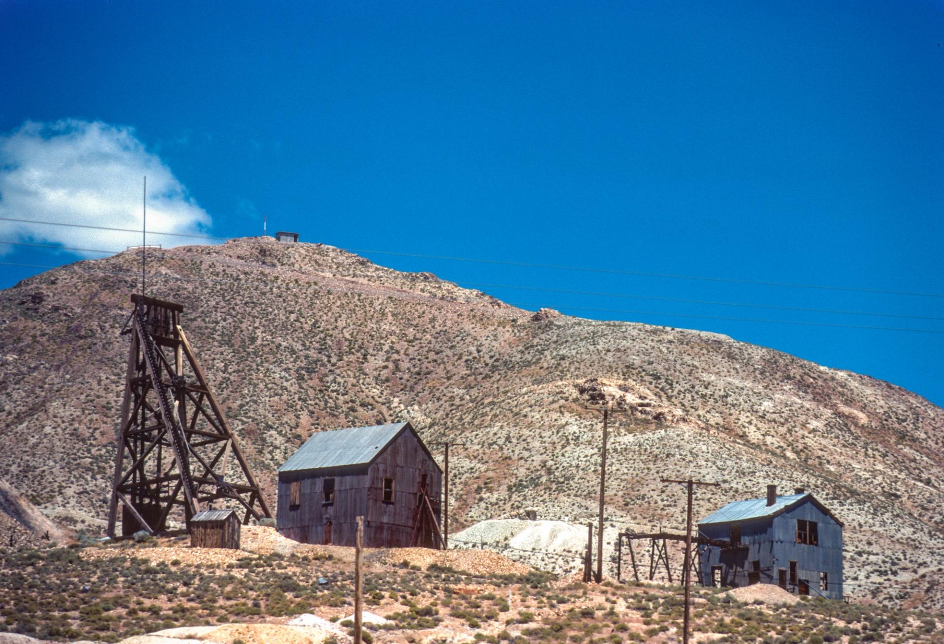 The remains of a Nevada mining camp.