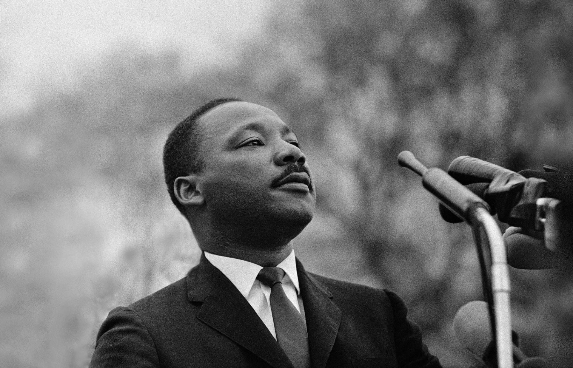 Martin Luther King Jr. giving a speech.