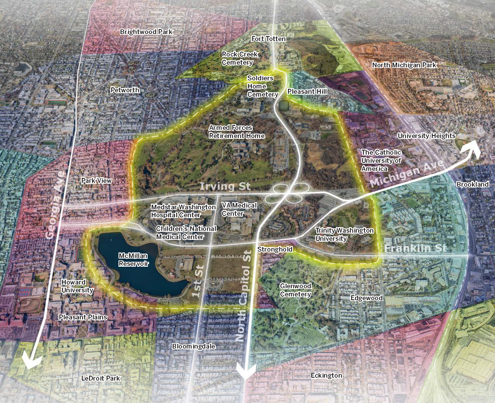 Map of the North Capitol Crossroads area.