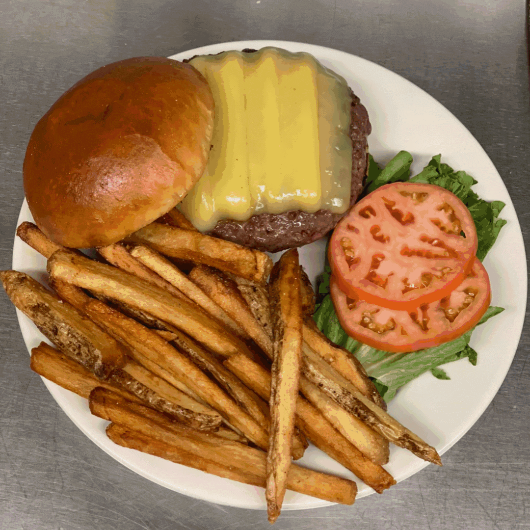 A gif of a burger, meats, and buns musicians and their crews eat on tour.