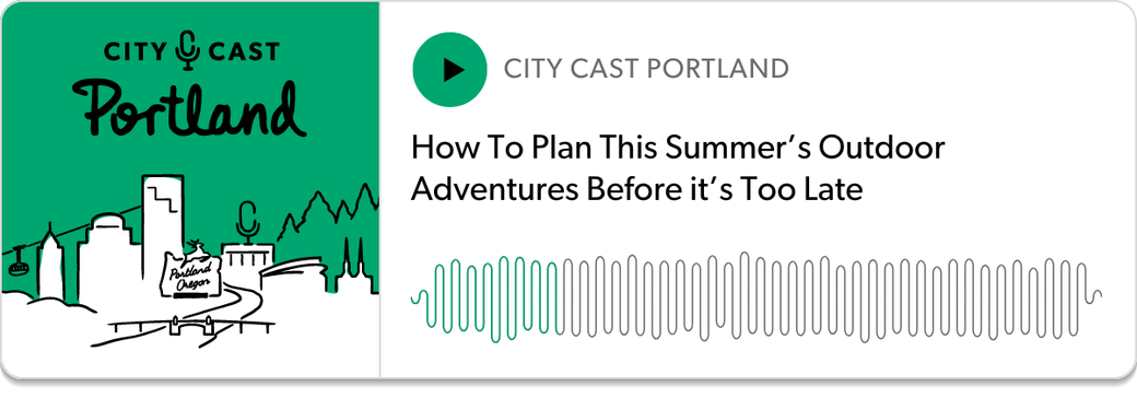 screenshot of a podcast player: "How To Plan This Summer’s Outdoor Adventures Before it’s Too Late"