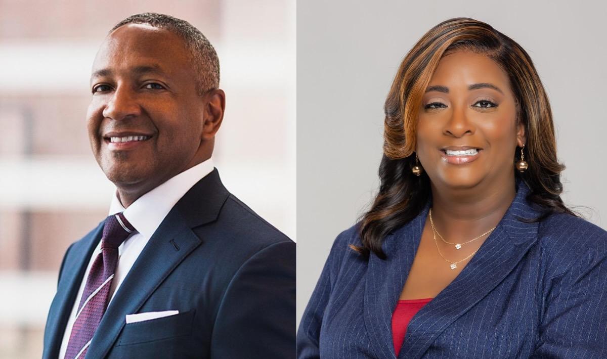 Incumbent Larry Rogers Jr. and challenger Larecia Tucker