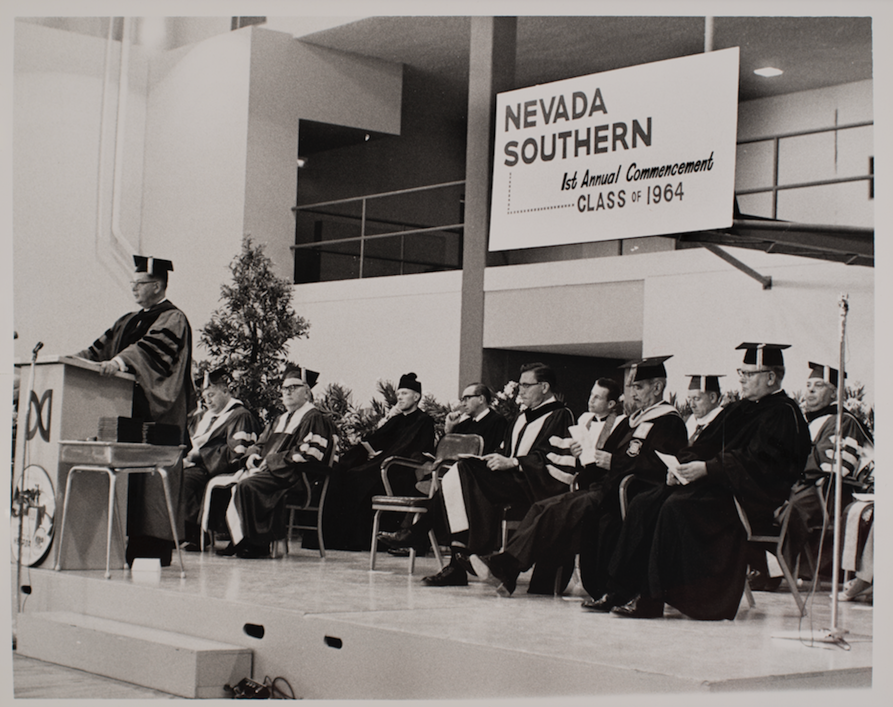 Photo of first Nevada Southern commencement