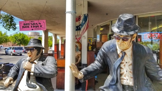 Just a couple of Boulder City dudes hanging around downtown. (Scott Dickensheets/City Cast Las Vegas)