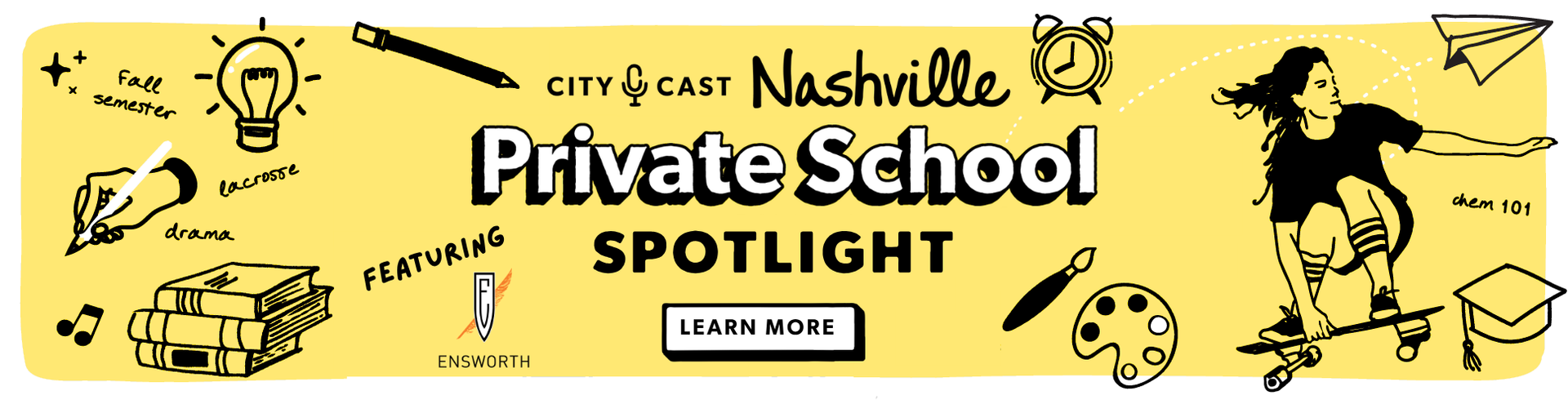 Display ad promoting Private School Spotlight 