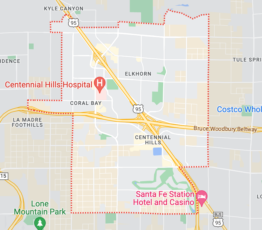 Map of Centennial Hills