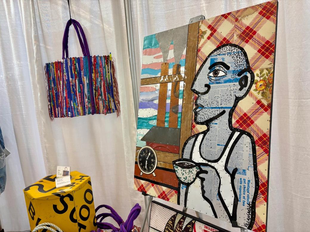 Art featured in the Contemporary Craft booth at the Modern Craft Market.