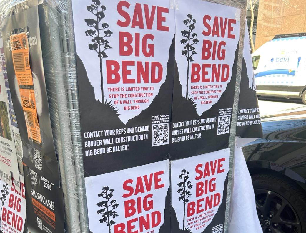 Signs that say "Save Big Bend."