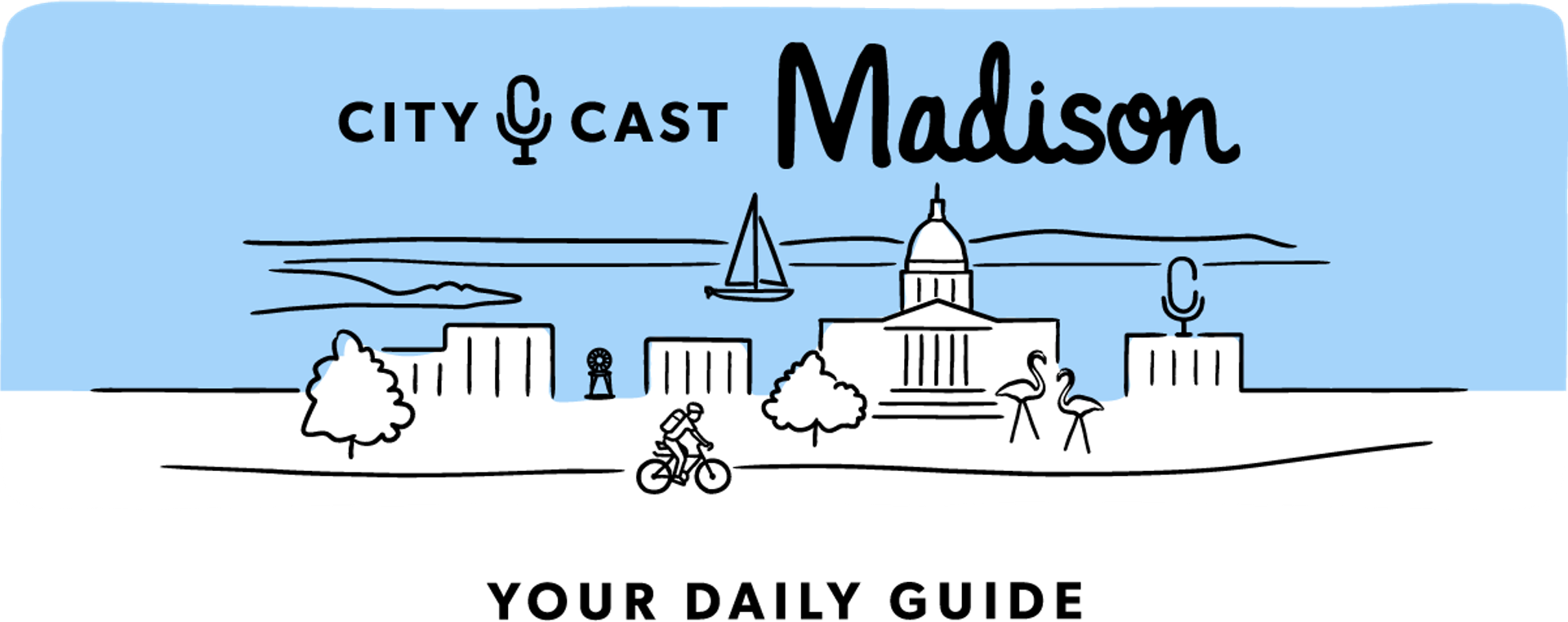 City Cast Madison with an illustrated skyline.