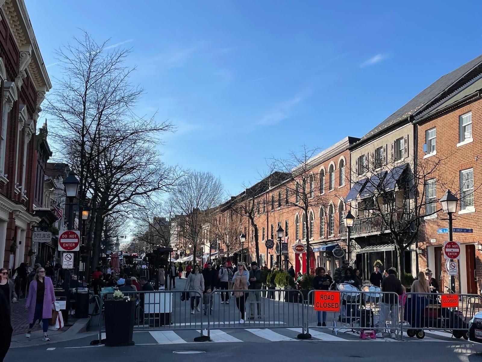 King Street in Alexandria's old town.
