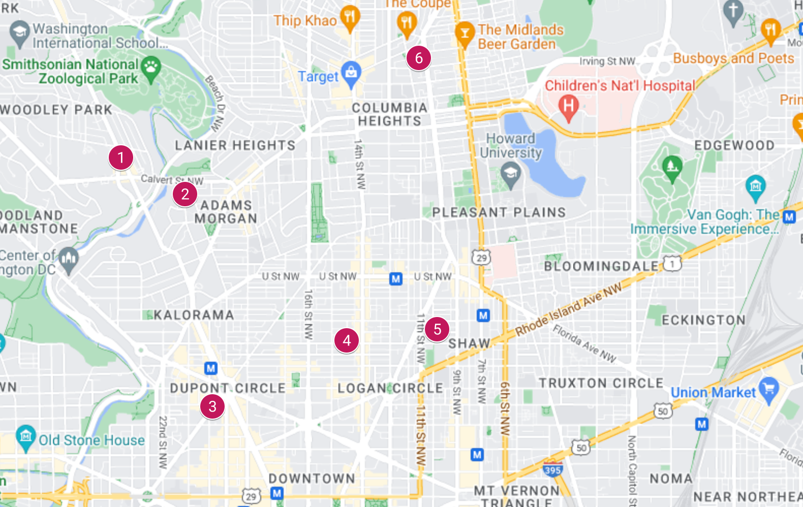 map of all the tiny parks