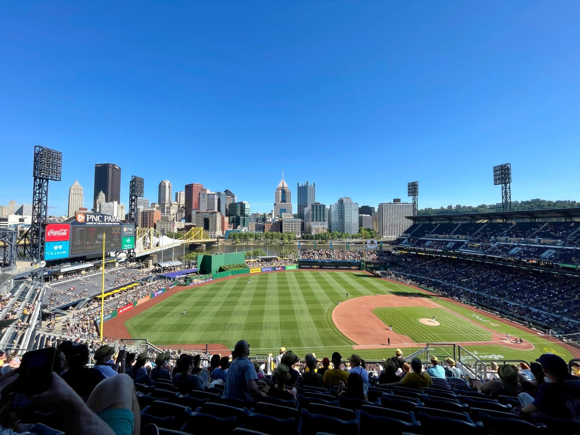 View of the Pittsburgh skyline from PNC Park.